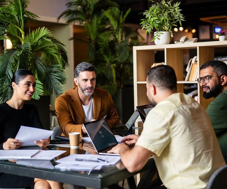 A ZAKA consultant in session with a client team